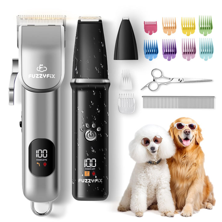 Hundeschermaschine 3 in1 Set, Schermaschine Hund Haarschneidemaschine für Dichtes Verfilztem Fell,Le