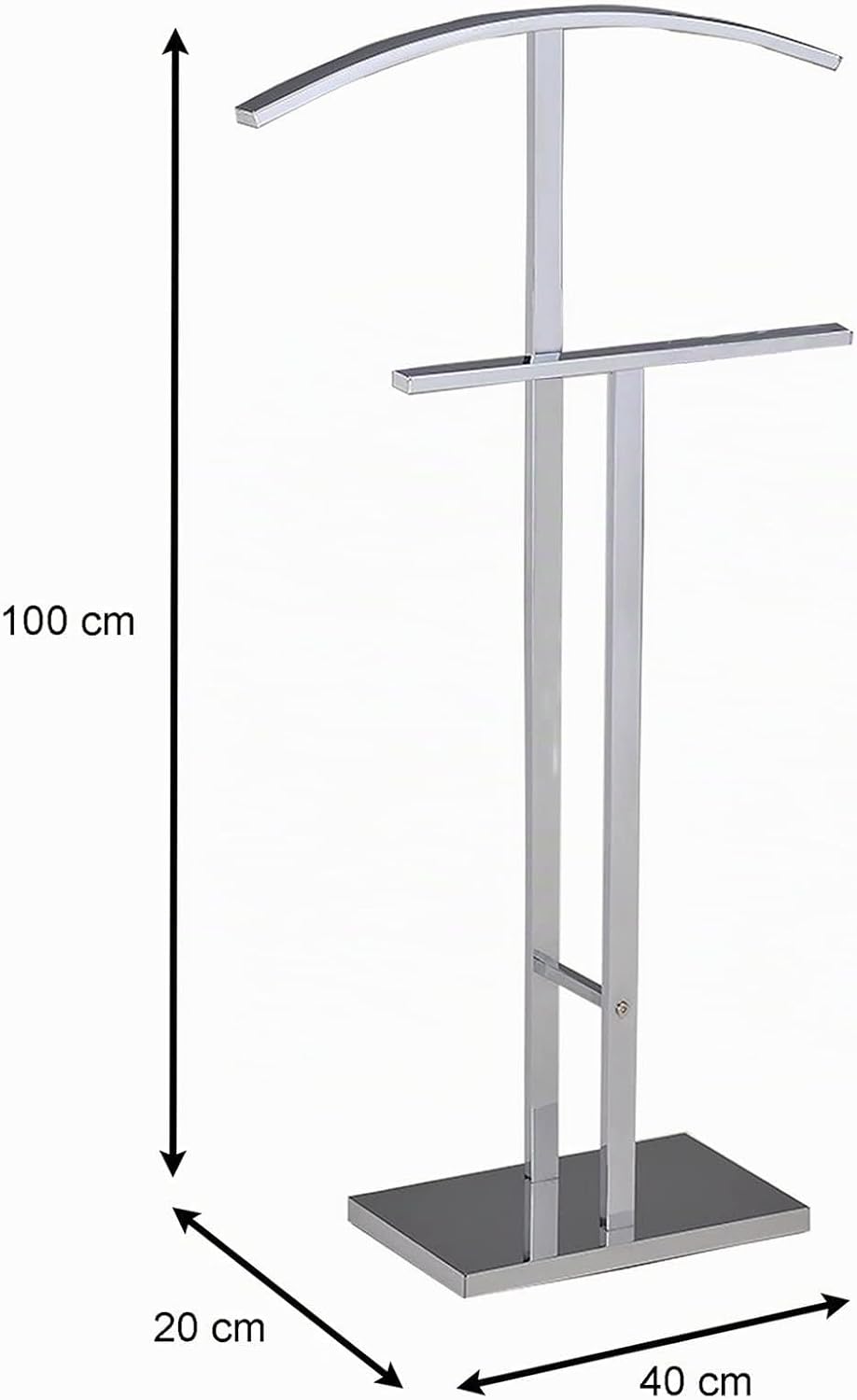 IDIMEX Herrendiener Scott aus verchromten Metall, eleganter Stummer Diener mit Hosenbügel, schöner D