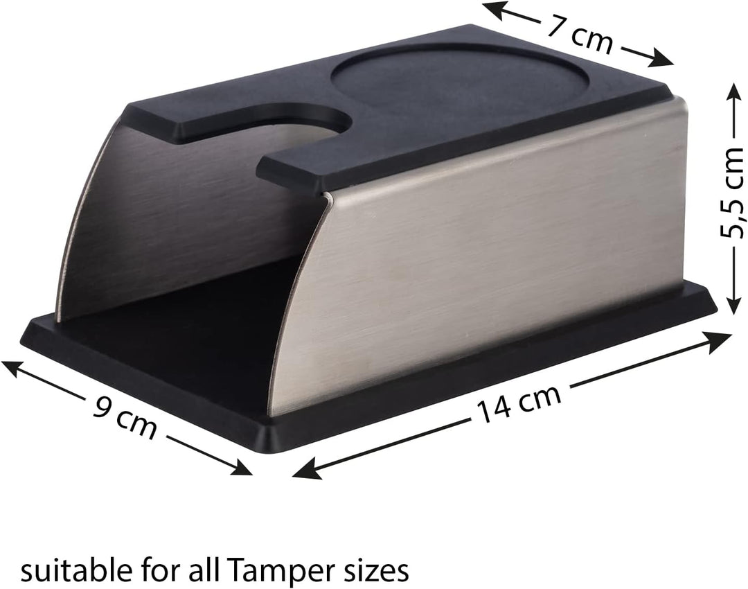 Barista Edition, Premium Tamperstation für alle Tampergrössen, 14 x 7/9 cm, H: 5,5 cm, Andrückstatio