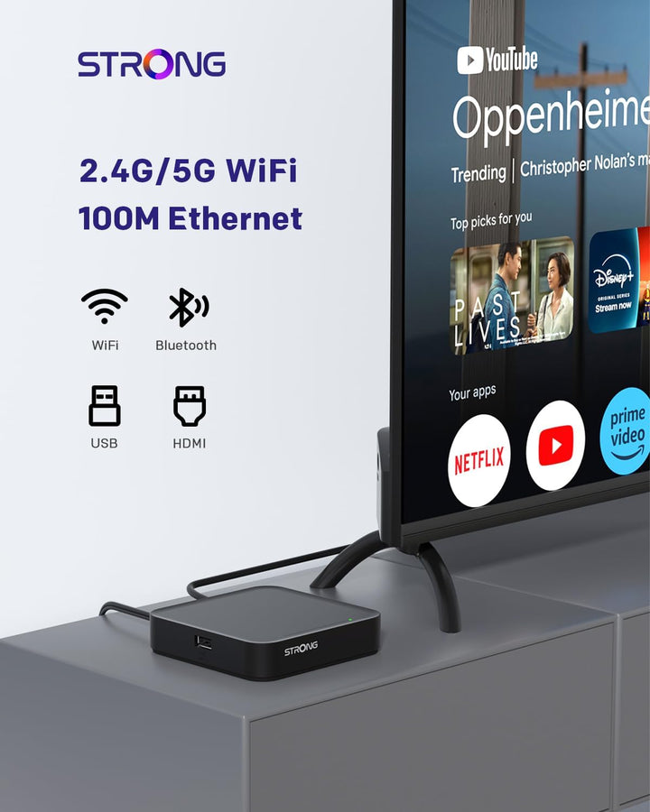 STRONG LEAP-S3 | Google TV-Box mit Android 11 | 4K UHD-Auflösung | Bluetooth-Sprachfernbedienung und