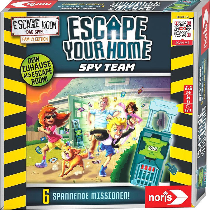 Noris 606101975 Escape Your Home, Familien und Gesellschaftsspiel für 3 bis 6 Spieler-mit Timer inkl