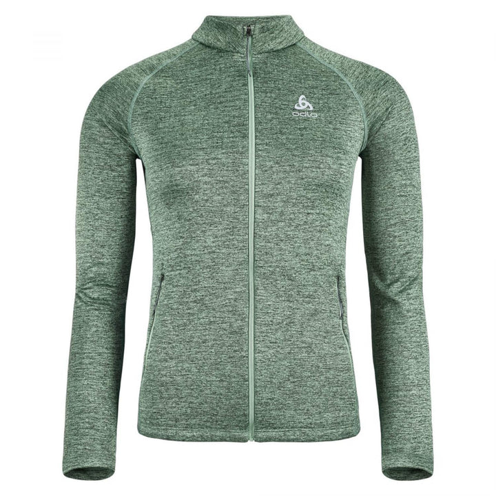 Odlo Damen FLI Jacke Fleecejacke Fleecepullover XXL Loden Frost Melange, XXL Loden Frost Melange