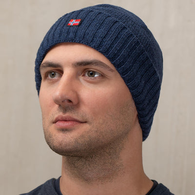 ACE Norway Winter-Mütze - Strick-Mütze aus Schaf-Wolle für Erwachsene - Woll-Beanie für Damen & Herr