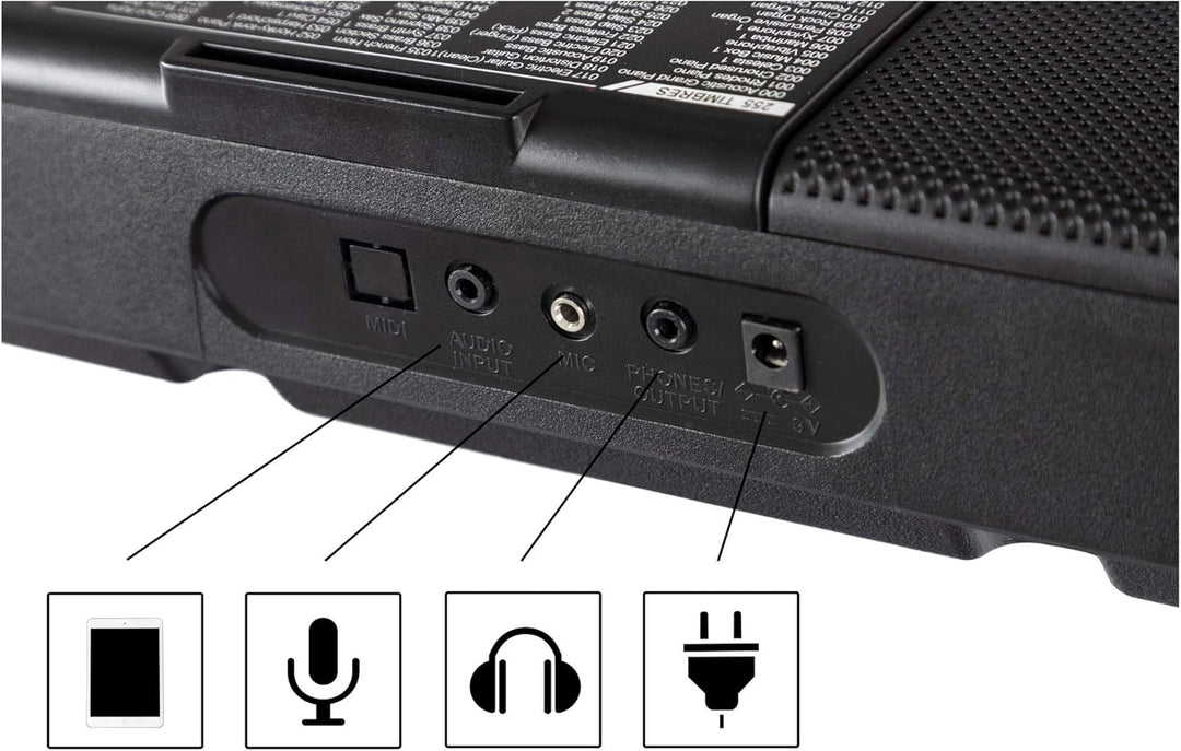 McGrey LK-6120-MIC Keyboard - Einsteiger-Keyboard mit 61 Leuchttasten - 255 Sounds und 255 Rhythmen