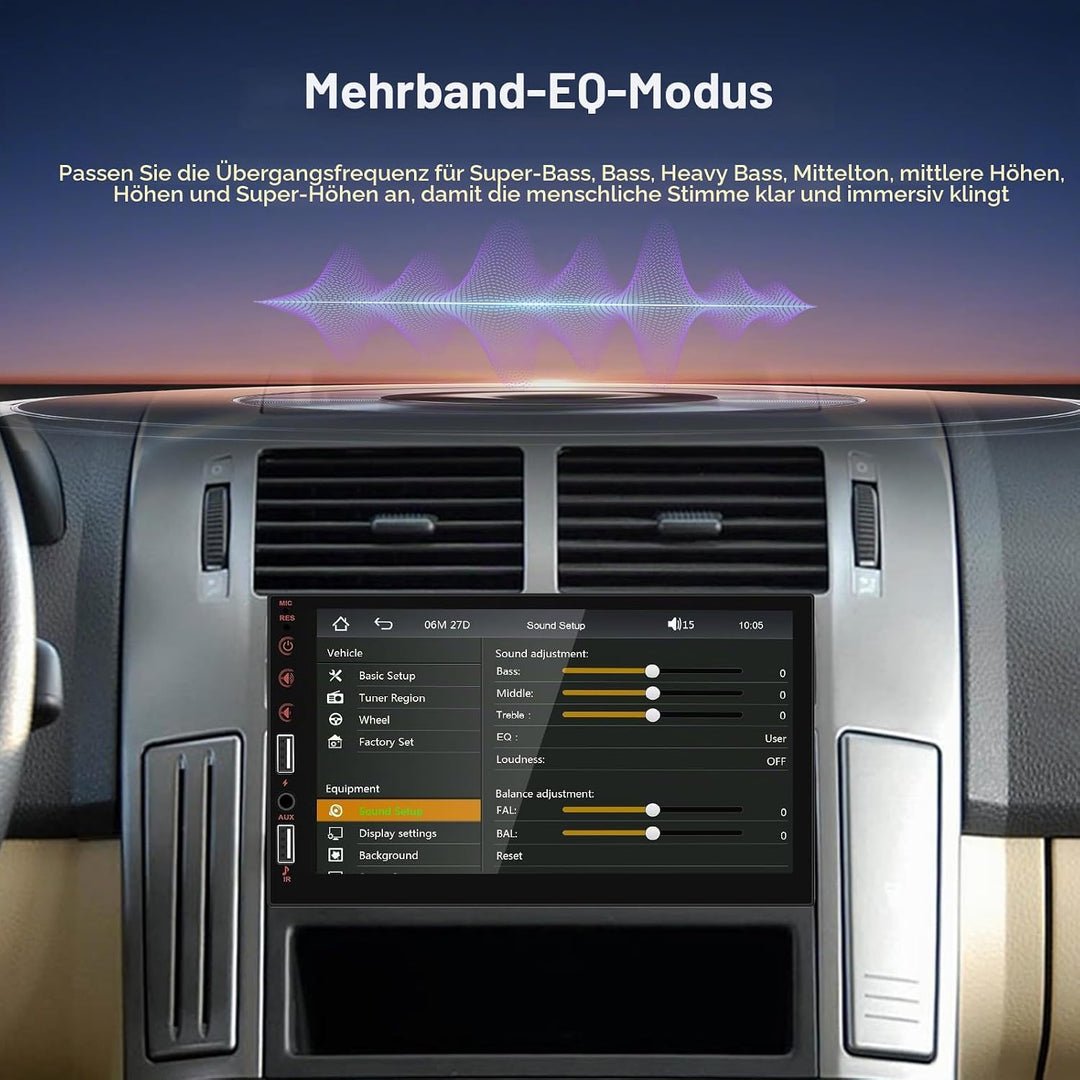 Hikity Autoradio 1 Din Wireless Carplay Android Auto mit Bildschirm 7 Zoll Touch Display Auto Radio