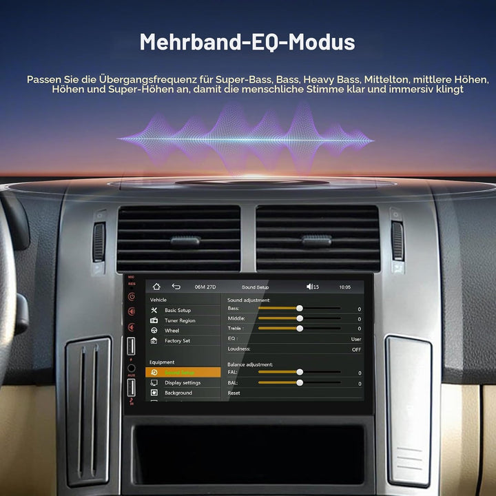 Hikity Autoradio 1 Din Wireless Carplay Android Auto mit Bildschirm 7 Zoll Touch Display Auto Radio