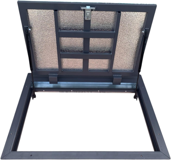 S-Lion Bodenluke Thermo Max 4, 60 x 90 cm, mit Gasfeder, Verriegelung mit Griff & Vierseitiger Dicht