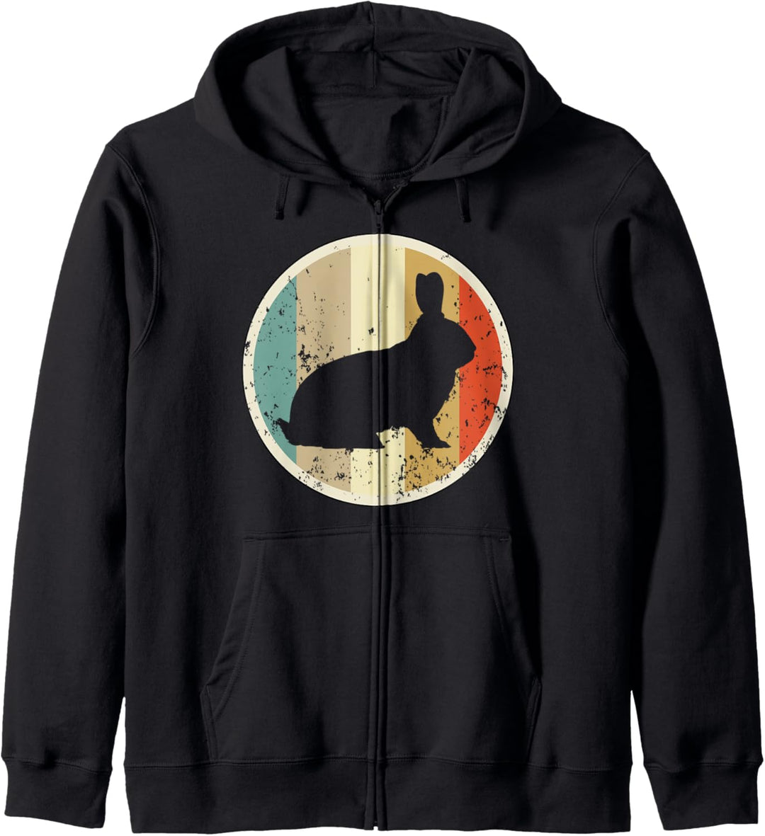 Hase Kaninchen Karnickel Züchter Retro Vintage Grunge Fun Kapuzenjacke