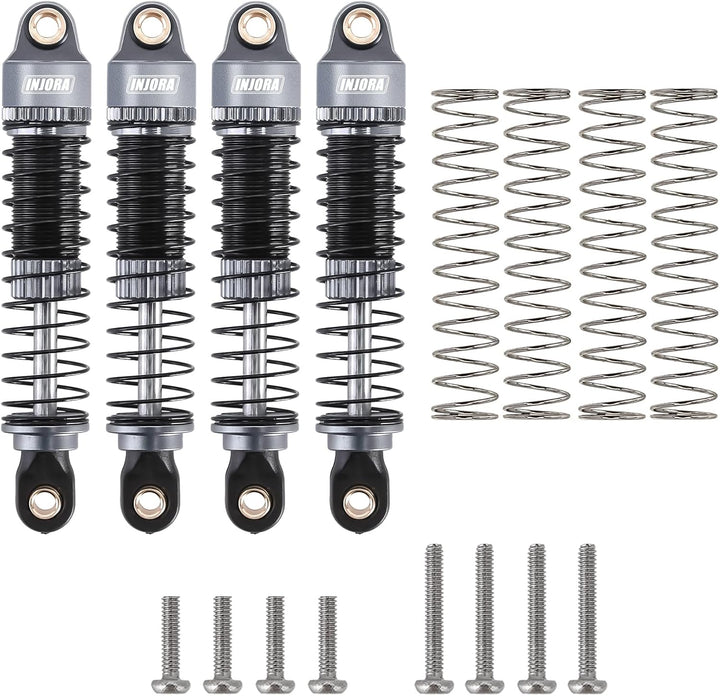 INJORA 53mm Stossdämpfer - Absorber Öl Gewindedämpfer für TRX4M K10 High Trail Upgrade 1/18, Grau, G