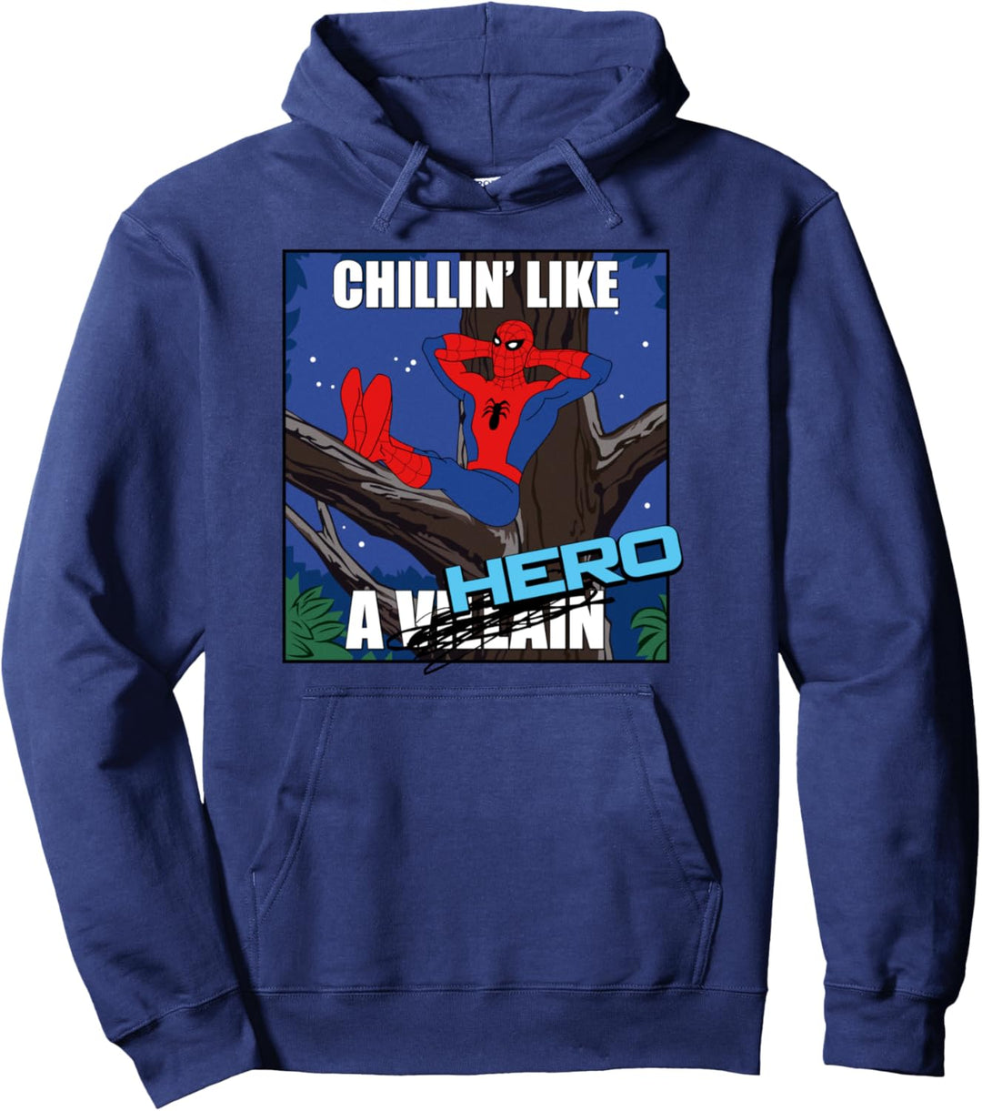 Marvel Spider-Man Chillin' Like A Hero Pullover Hoodie