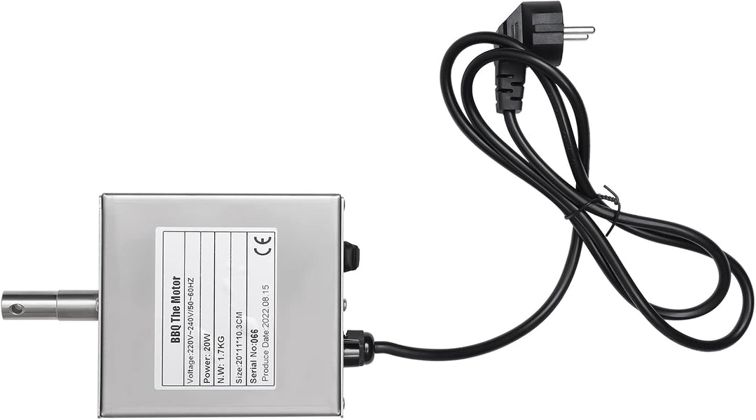 220V Elektrischer Drehspiess mit 2.5 U/min, Höhenverstellbarer Spanferkelgrill aus Edelstahl, 134 cm