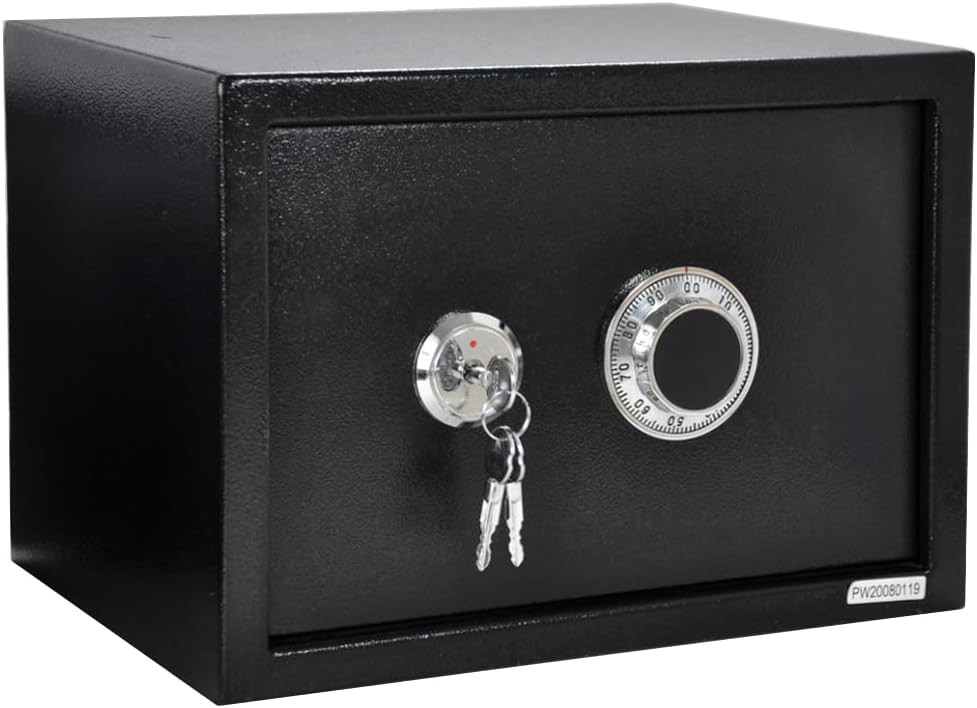 Tresor Möbeltresor Safe Mechanisches Kombinationsschloss + Doppelbartschloss Schranksafe Geldschrank