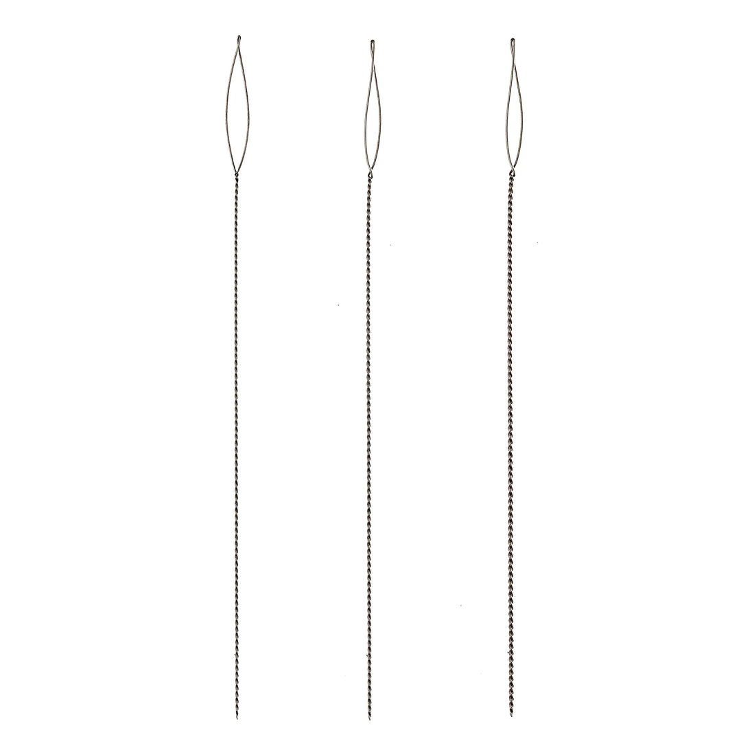 The Beadsmith Basic Elements Faltbare Augennadeln - 6,3 cm lang - Flexibler gedrehter Draht - Grosse