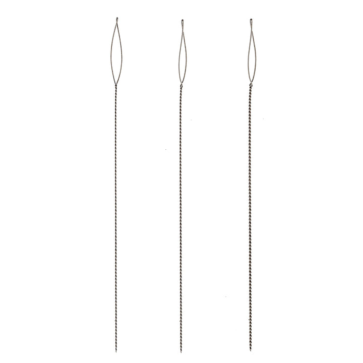 The Beadsmith Basic Elements Faltbare Augennadeln - 6,3 cm lang - Flexibler gedrehter Draht - Grosse