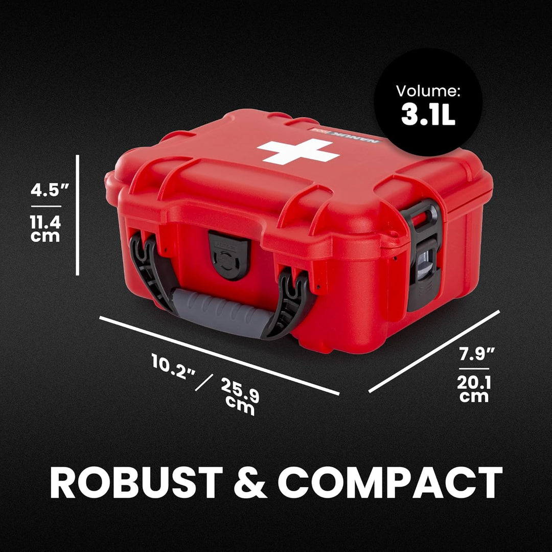 Nanuk 968 wasserdichter Hartschalenkoffer mit leeren Rädern Erste Hilfe - Medium, Erste Hilfe - Medi