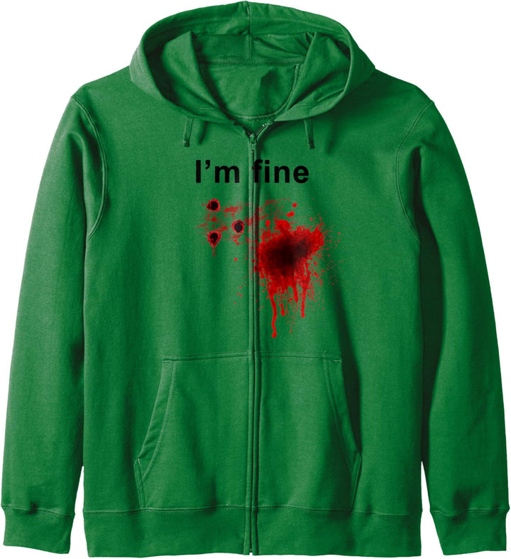 I'm Fine Sarkastisch Halloween Kostüm Zombie Lustig Splatter Kapuzenjacke