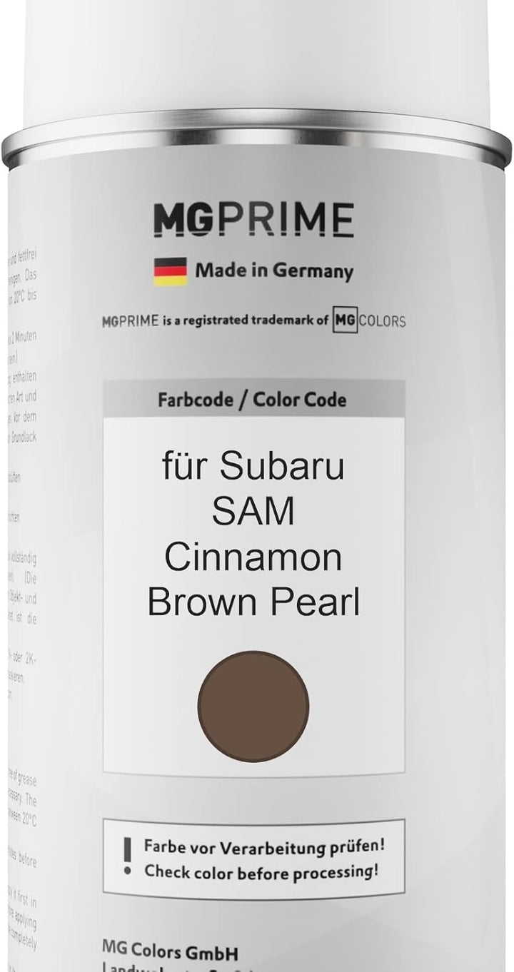 MG PRIME Autolack Sprühdosen Set für Subaru SAM Cinnamon Brown Pearl Basislack Klarlack Spraydose 40