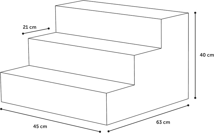 HUNDETREPPE VELTA M GRAU 45x63x40CM