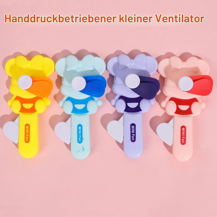 Mini-Handventilator, tragbar, Cartoon, für Büro, Tisch, Kinderzimmer und Freiheit, 6 Stück