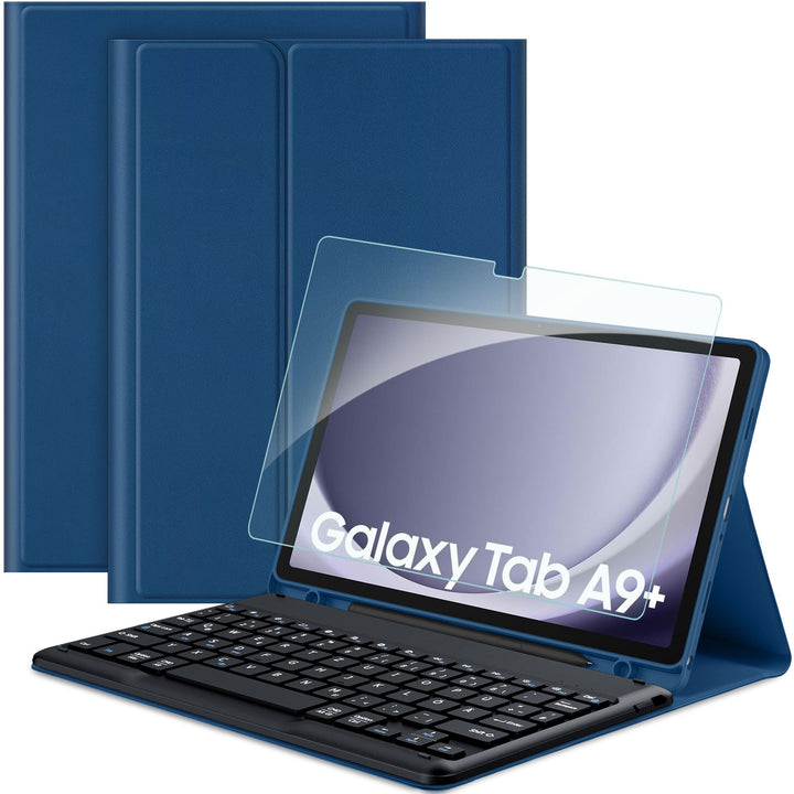 EasyAcc Tastatur Hülle Kompatibel mitSamsung Galaxy Tab А9 Plus 2023 11 Zoll mit Schutzfolie, [QWERT