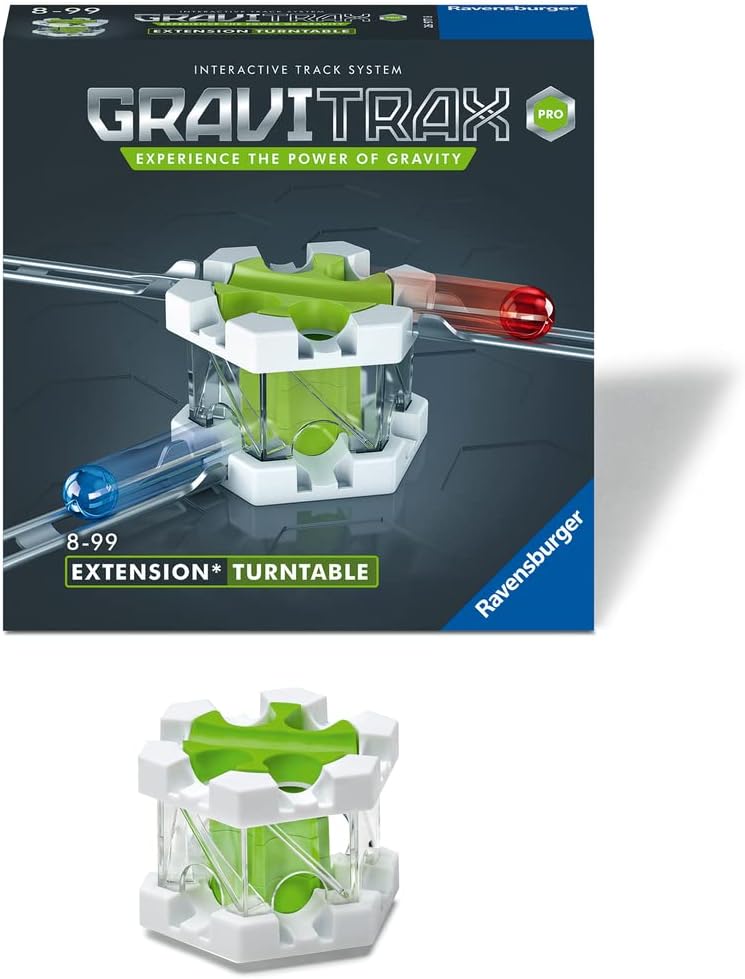 Ravensburger GraviTrax PRO Erweiterung Turntable - Ideales Zubehör für spektakuläre Kugelbahnen, Kon
