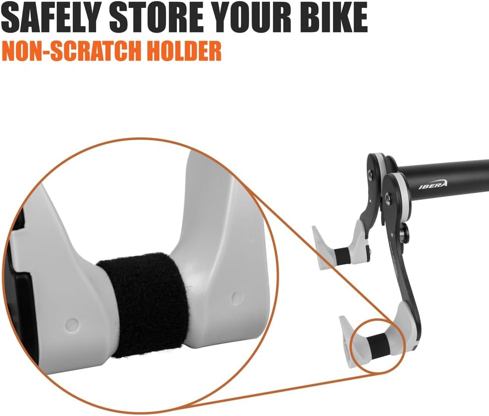 Ibera Fahrrad-Wandhalter, Fahrradaufbewahrung, Horizontal Wall 45 ° Winkel einstellbar, Single Aufbe