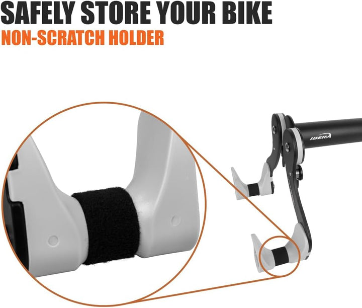 Ibera Fahrrad-Wandhalter, Fahrradaufbewahrung, Horizontal Wall 45 ° Winkel einstellbar, Single Aufbe