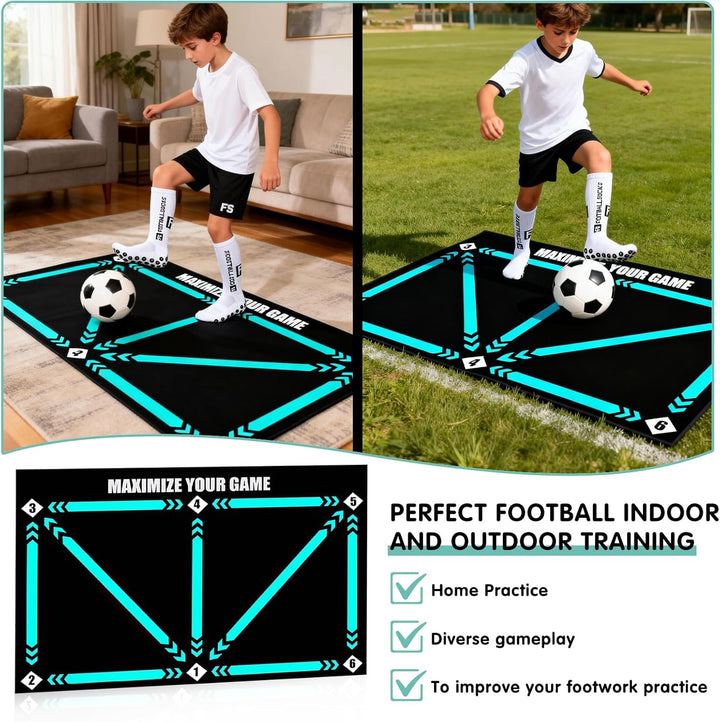 60 X 90cm Fussballmatte Training Kinder Stossdämpfende Fussball Matte Ballkontrolle Fussball Trainin