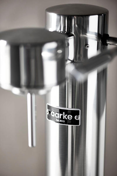 Aarke Carbonator 3, Wassersprudler aus Edelstahl mit Aarke Flasche, Edelstahl Finish, Edelstahl