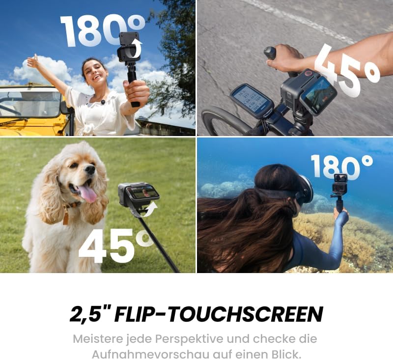 Insta360 Ace Pro 2 Standard-Bundle - 8K wasserdichte Actionkamera mit Leica entwickelt, 1/1,3" Senso