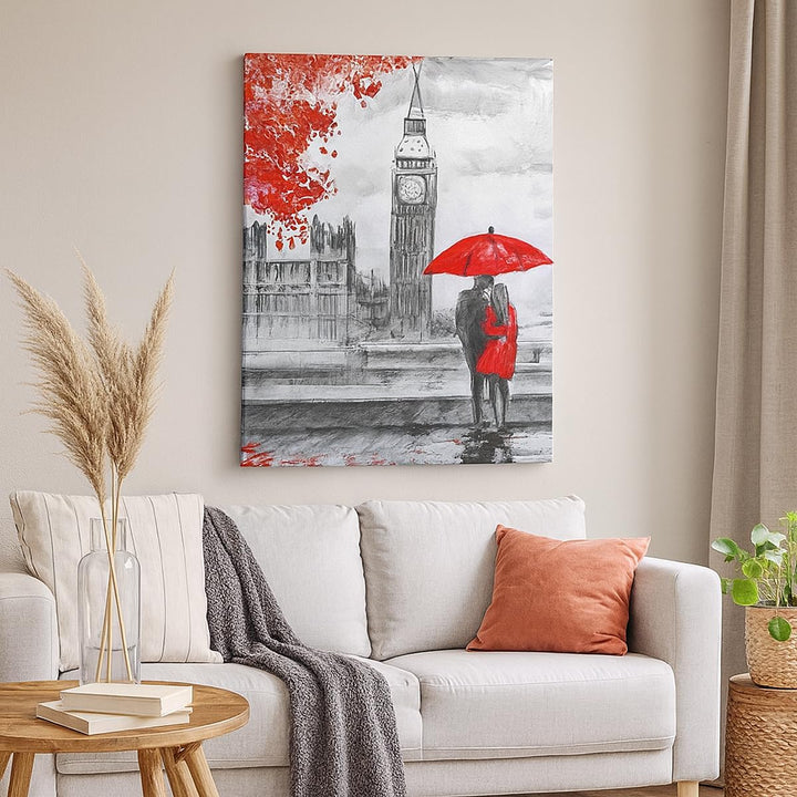 Bilder auf Leinwand London Architektur big ben Leinwandbild mit Rahmen 45x80cm Wandbilder Dekoration