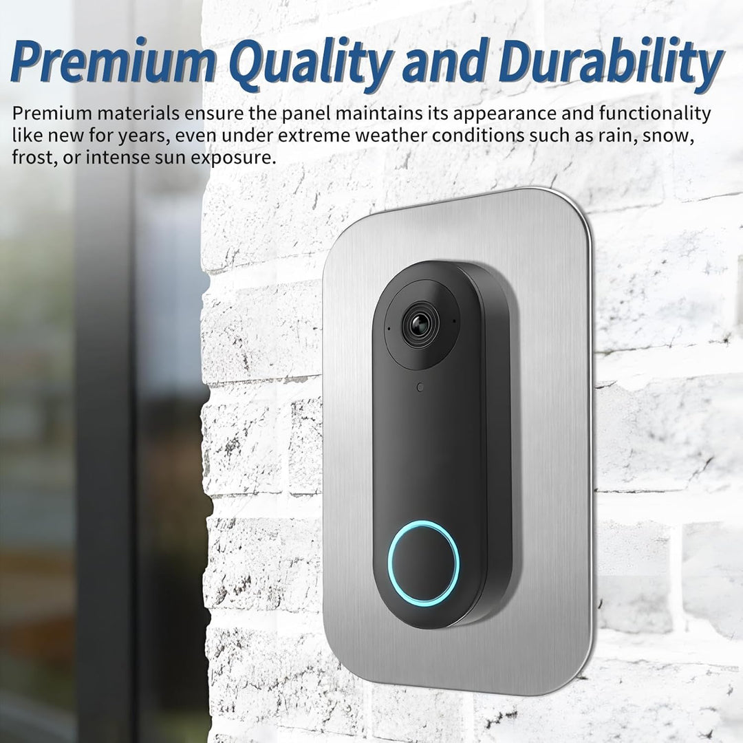 Blende Edelstahl für Reolink Doorbell PoE - Platte für Reolink Video Doorbell WiFi Türklingel mit Ka