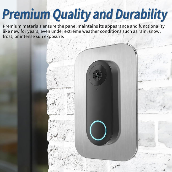 Blende Edelstahl für Reolink Doorbell PoE - Platte für Reolink Video Doorbell WiFi Türklingel mit Ka