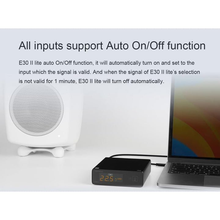 TOPPING E30II Lite HiFi DAC 1×AK4493S 32bit/768kHz XMOS XU208 USB/Opt/Coax Eingang RCA Ausgang Home