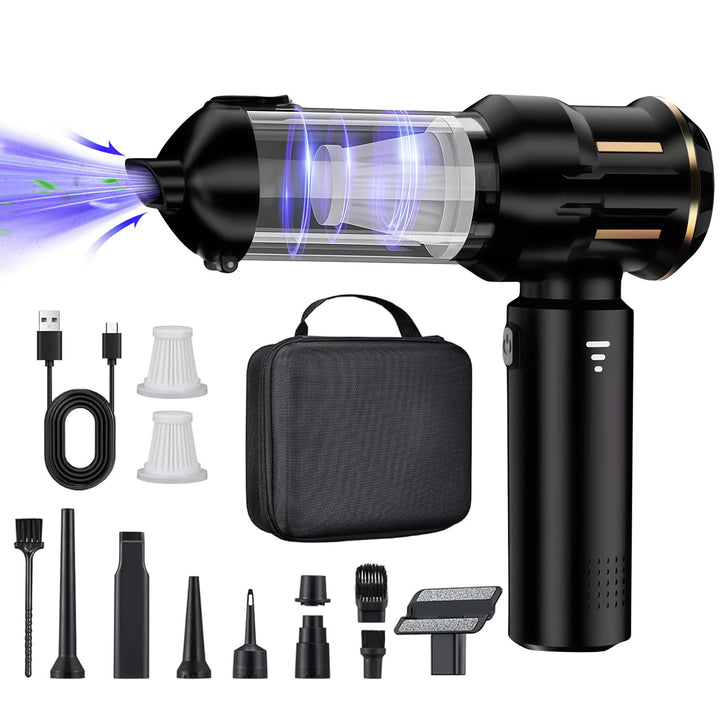 Handstaubsauger Akku, 26000Pa Mini Kabelloser Autostaubsauger Akku | 4-in-1 Mini Staubsauger,Waschba
