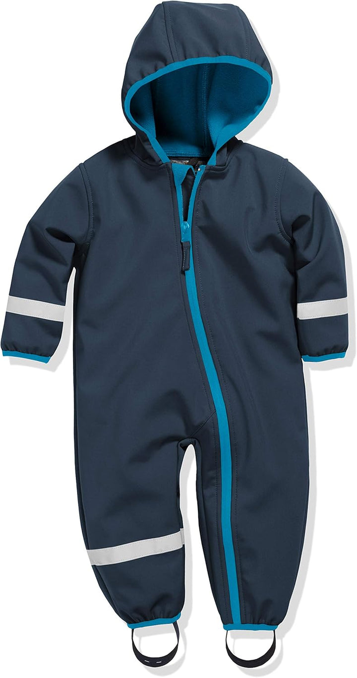 Playshoes Unisex Baby Softshell-Overall Fleece gefüttert Marine 74, Marine 74