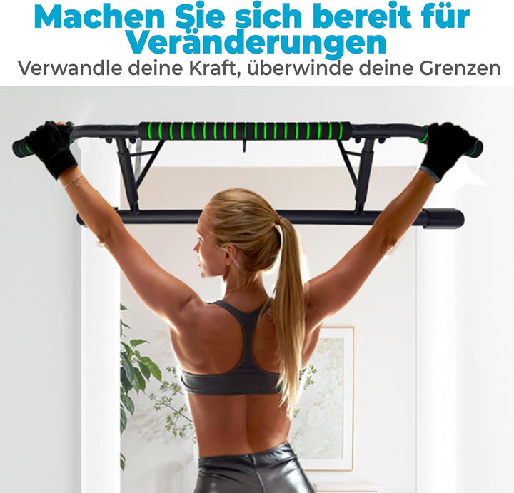 OcioDual Klimmzugstange Türrahmen Schraubenlose, Klimzugststange für Tür + Suspension-Trainingsgurte