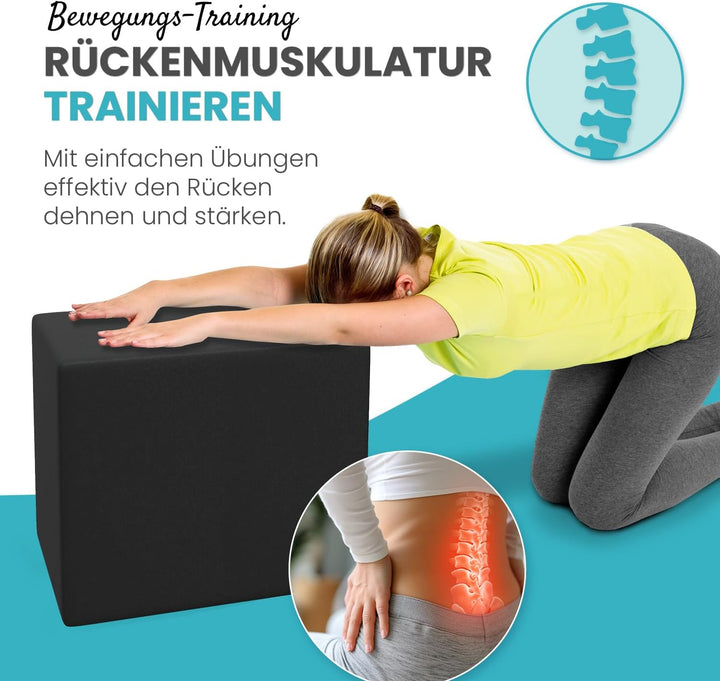 maxVitalis Orthopädischer Bandscheibenwürfel, Stufenlagerungswürfel zur orthopädischen Stufenlagerun