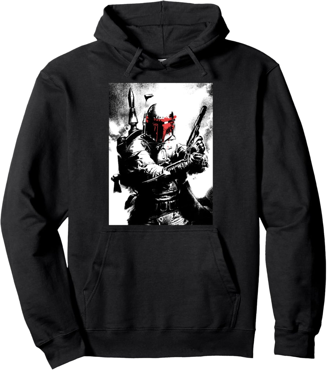 Star Wars Bobba Fett Negative Poster Pullover Hoodie