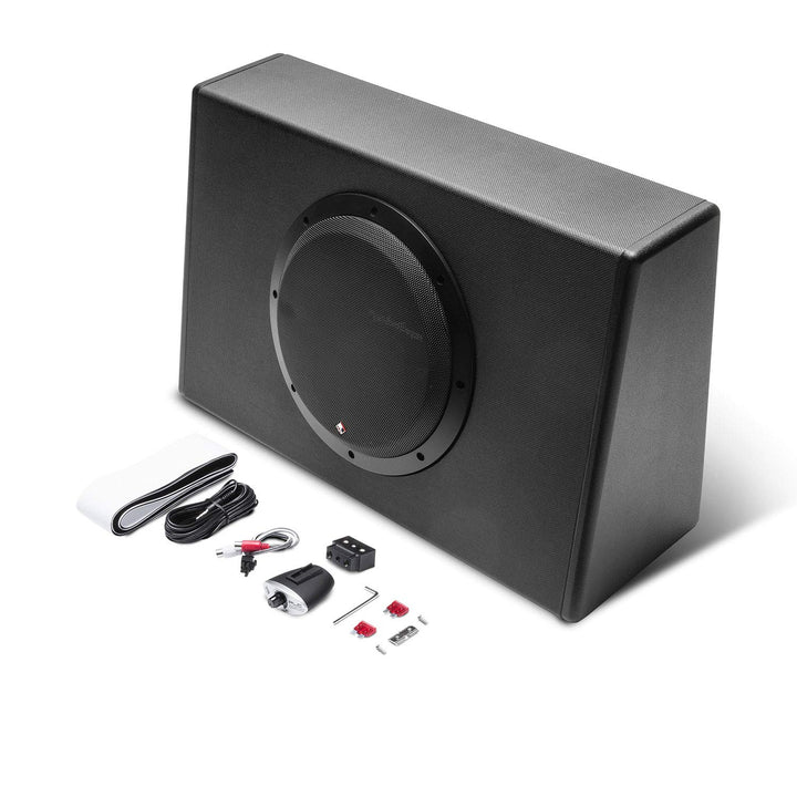 Rockford Fosgate Punch P300-10T - 25 cm Aktiv Subwoofer mit 600 Watt (RMS: 300 Watt) Rot/Ausflug, ei
