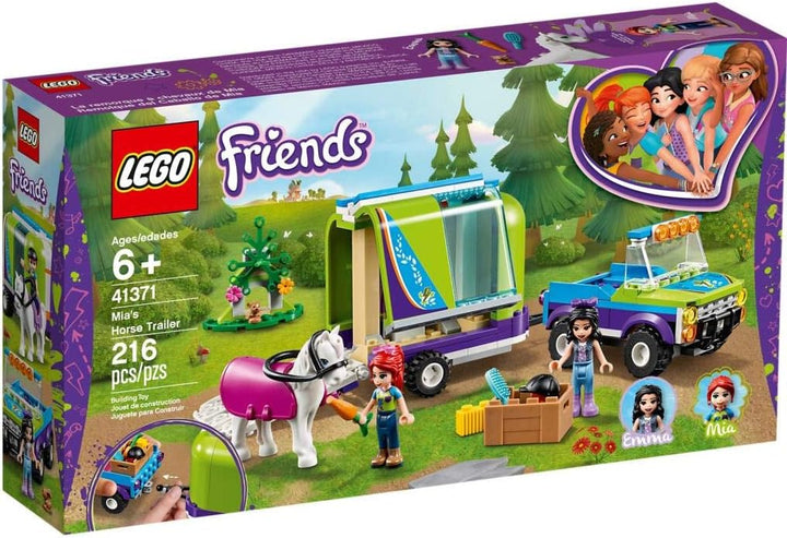 LEGO 41371 Friends Mias Pferdetransporter, Erweiterungsset mit Mia und Emma Minipuppen