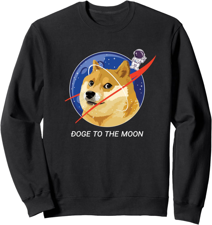 Dogecoin Doge Zum Mond Krypto Kryptowährung HODL Crypto Meme Sweatshirt
