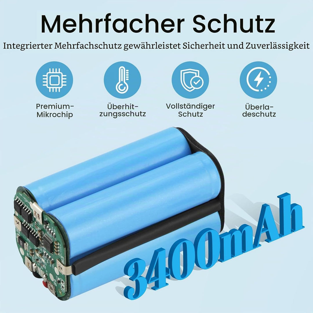 K KYUER 14.4V Rechargeable Akku für AIRROBO P20 Robot Vacuum Cleaner RoboVac Battery 3400mAh