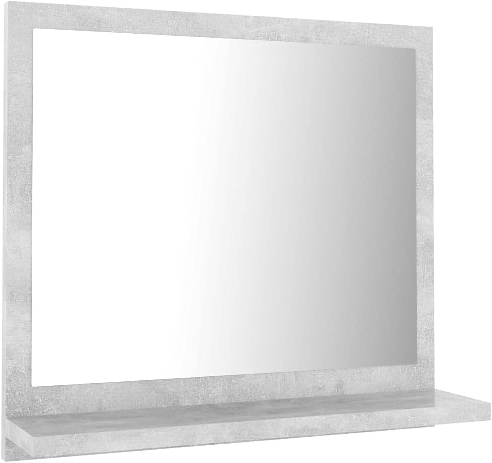 ZQQLVOO Badunterschrank Waschbecken Waschbeckenunterschrank Badspiegel Betongrau 40x10,5x37 cm Holzw