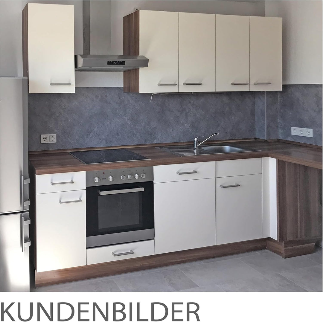 Küchenrückwand selbstklebend Matt-Optik - 20GREY - 1.8mm, Versteift, alle Untergründe, Hart PET Mate