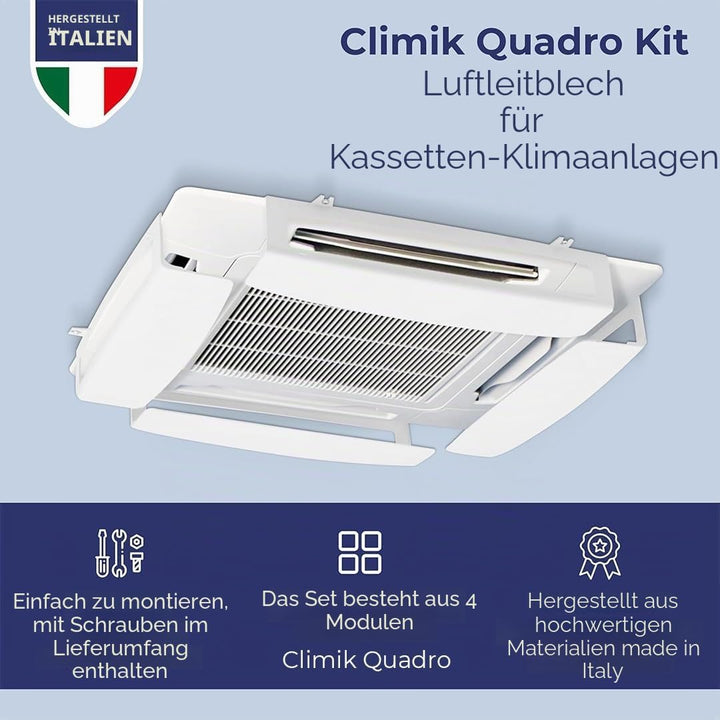 Set of 4 Wind deflectors for air conditioning cassette CLIMIK QUADRO Made in Italy
