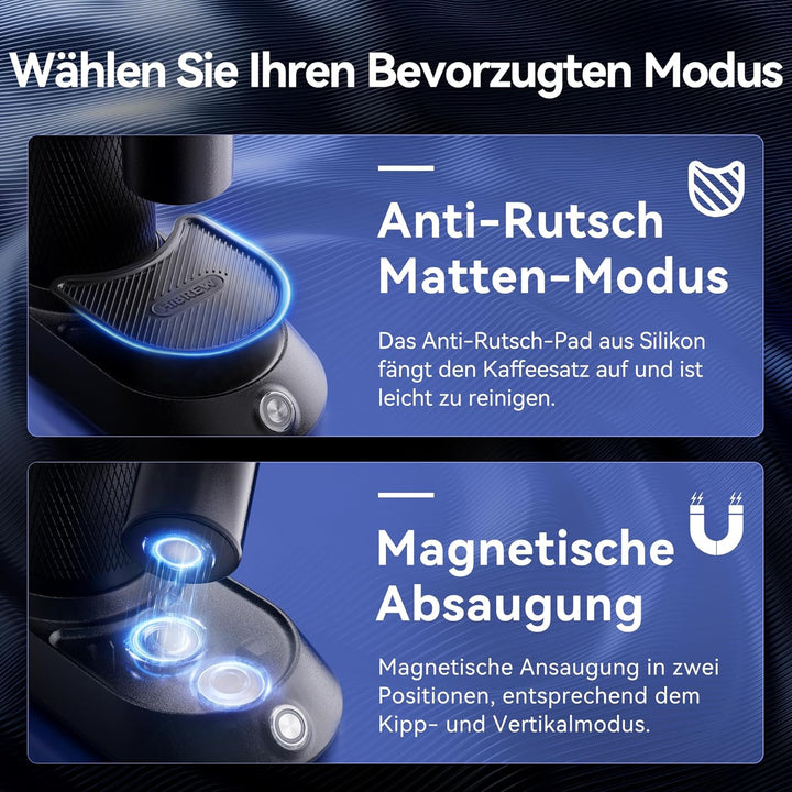 HIBREW G5 Kaffeemühle Kegelmahlwerk, Espressomühle, Einzelbehälter, Aluminiumgehäuse, 36 einstellbar