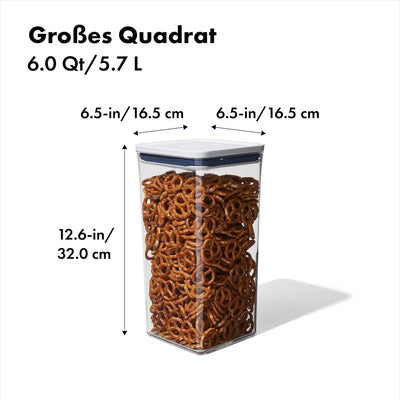 OXO Good Grips POP-Behälter – luftdichte, stapelbare Aufbewahrungsbox mit Deckel für Lebensmittel –