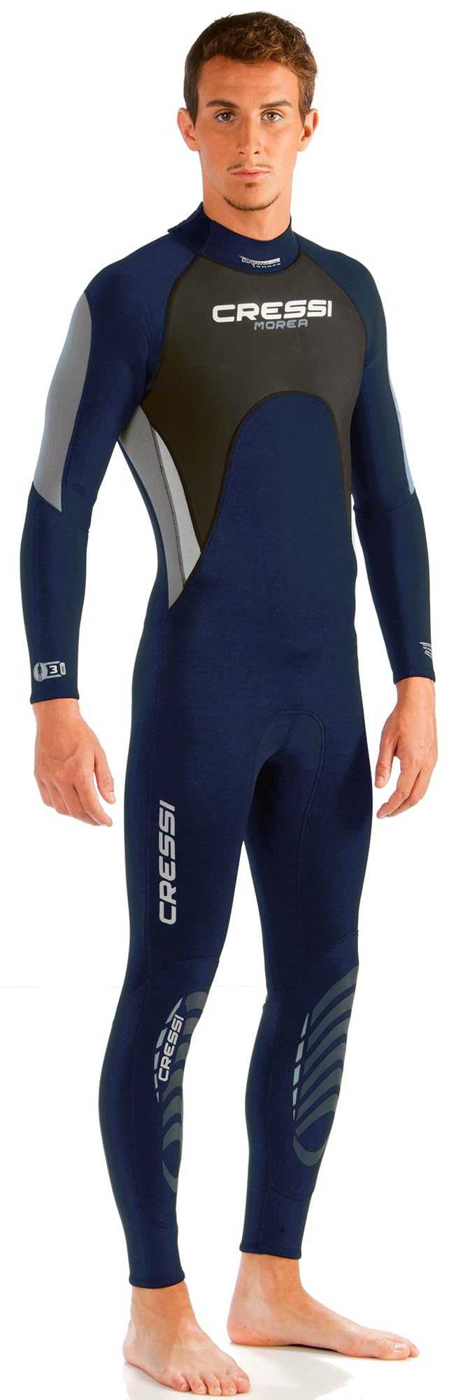 Cressi Morea Herren - Neoprenanzug 3mm für alle Wassersportarten XL/5 Blau/Silber/Silber, XL/5 Blau/