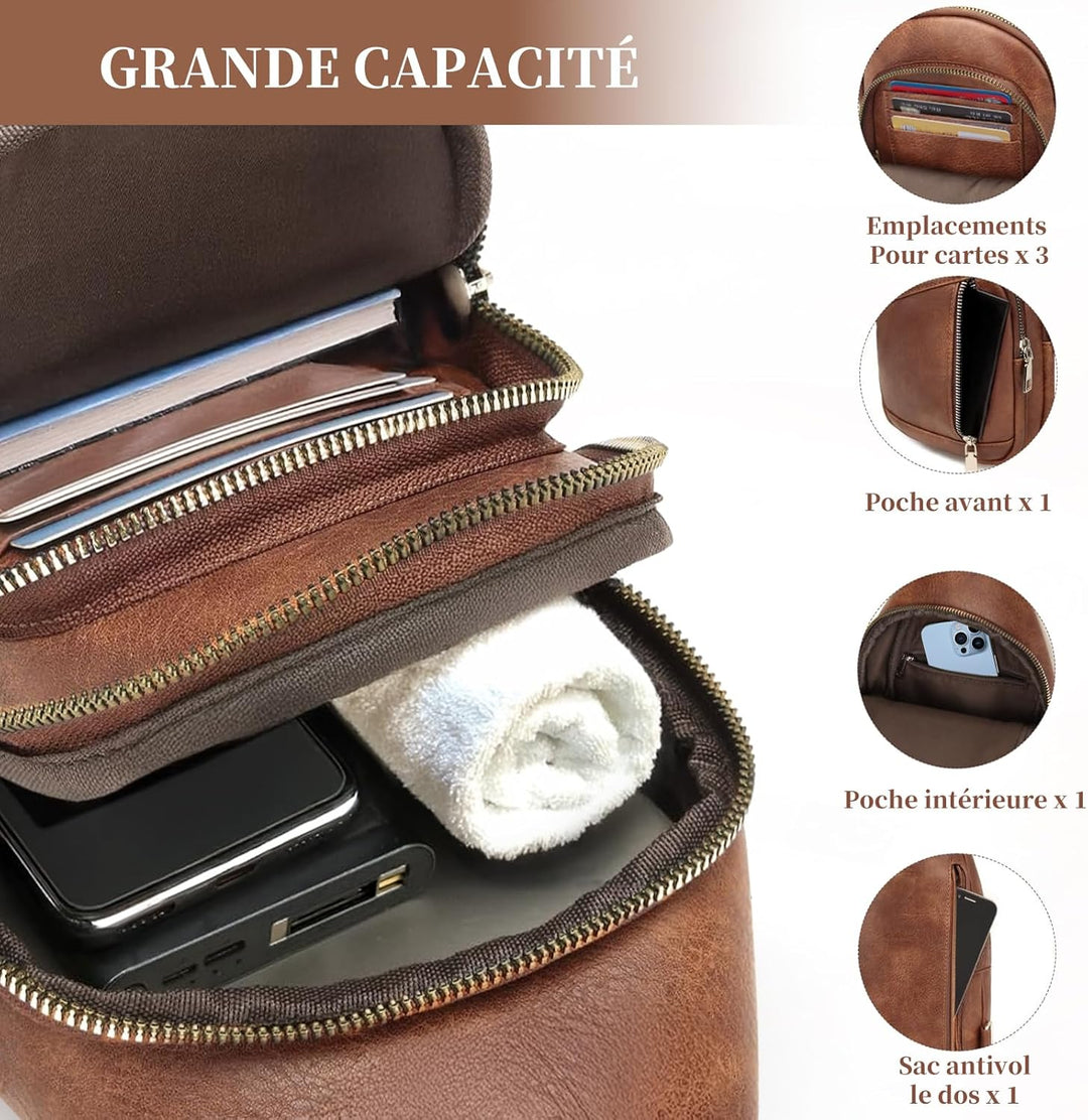 Kaiyaner Brusttasche Damen Umhängetasche Herren Crossbody Bag Handytasche zum umhängen 2 in 1 Schult